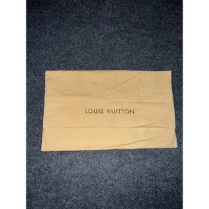 Louis Vuitton Tan Cotton Large Drawstring Dust Bag 21.5x24 Authentic Designer